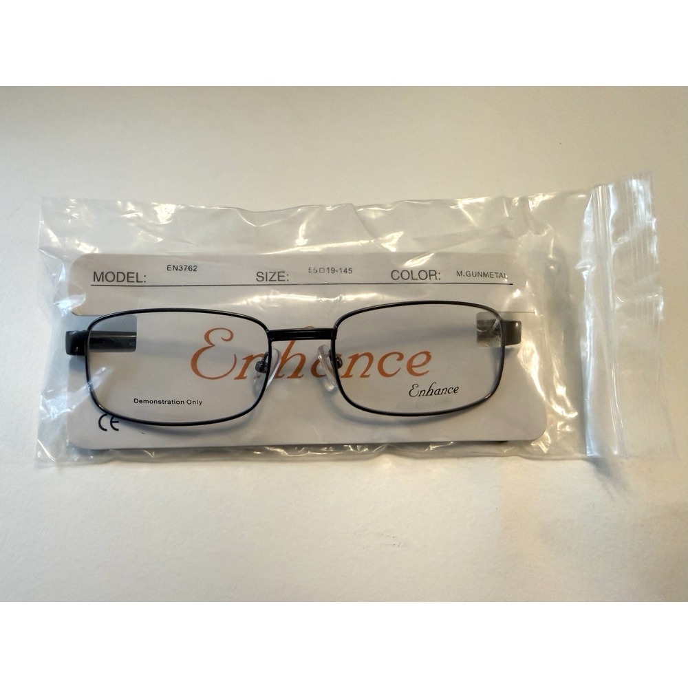 Enhance‎ EN3762 Matte Gunmetal Eyeglasses Frames 55-19-145mm Metal